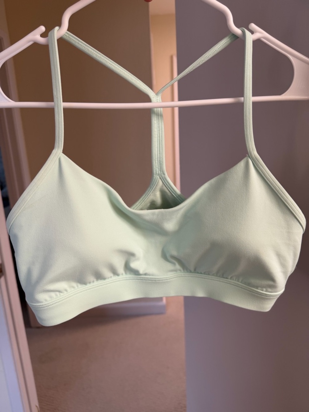 Lululemon Flow Y Bra in Sea Mist Size 12